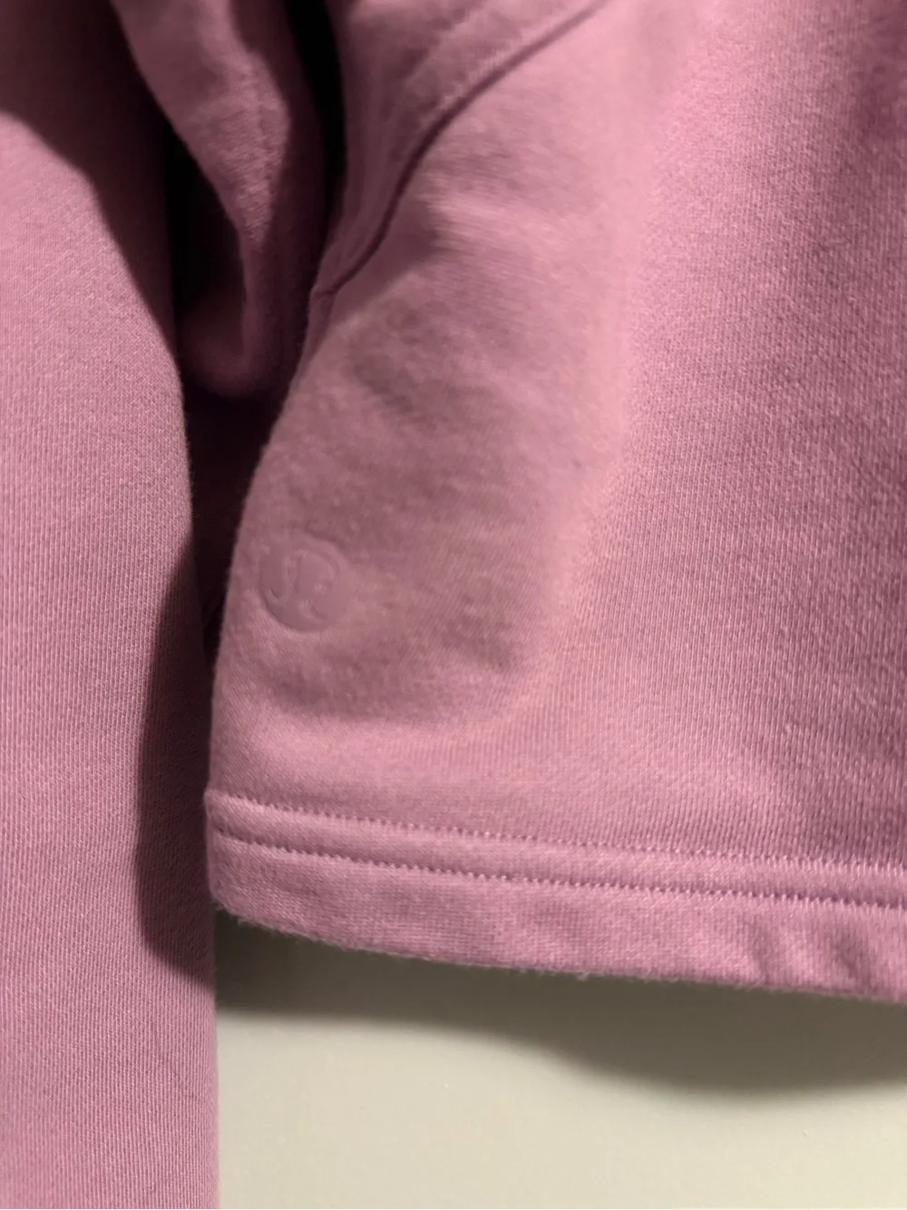 Lululemon All Yours Cropped Hoodie Mauve Purple Pullover V Stitch